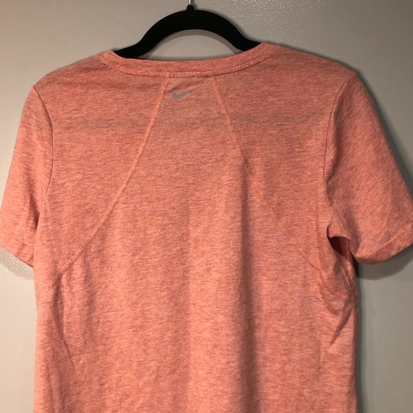 Nike Salmon Pink Running Dri-Fit T-Shirt - Picture 11 of 15